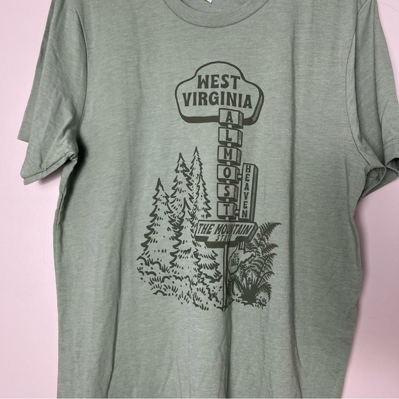 Unbranded West Virginia The Mountain State Green Tee Large - Picture 3 of 5